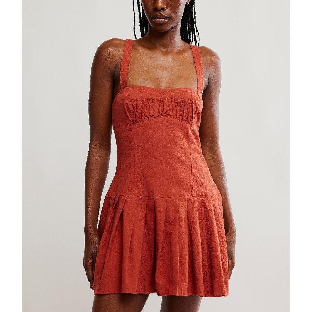 Free People Rust Red Mini Dress